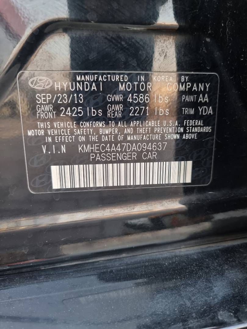 2013 HYUNDAI SONATA — 213548 Miles — Lot 215478 — Ind. 12 - Marhaba Auctions Used Cars - Image 9