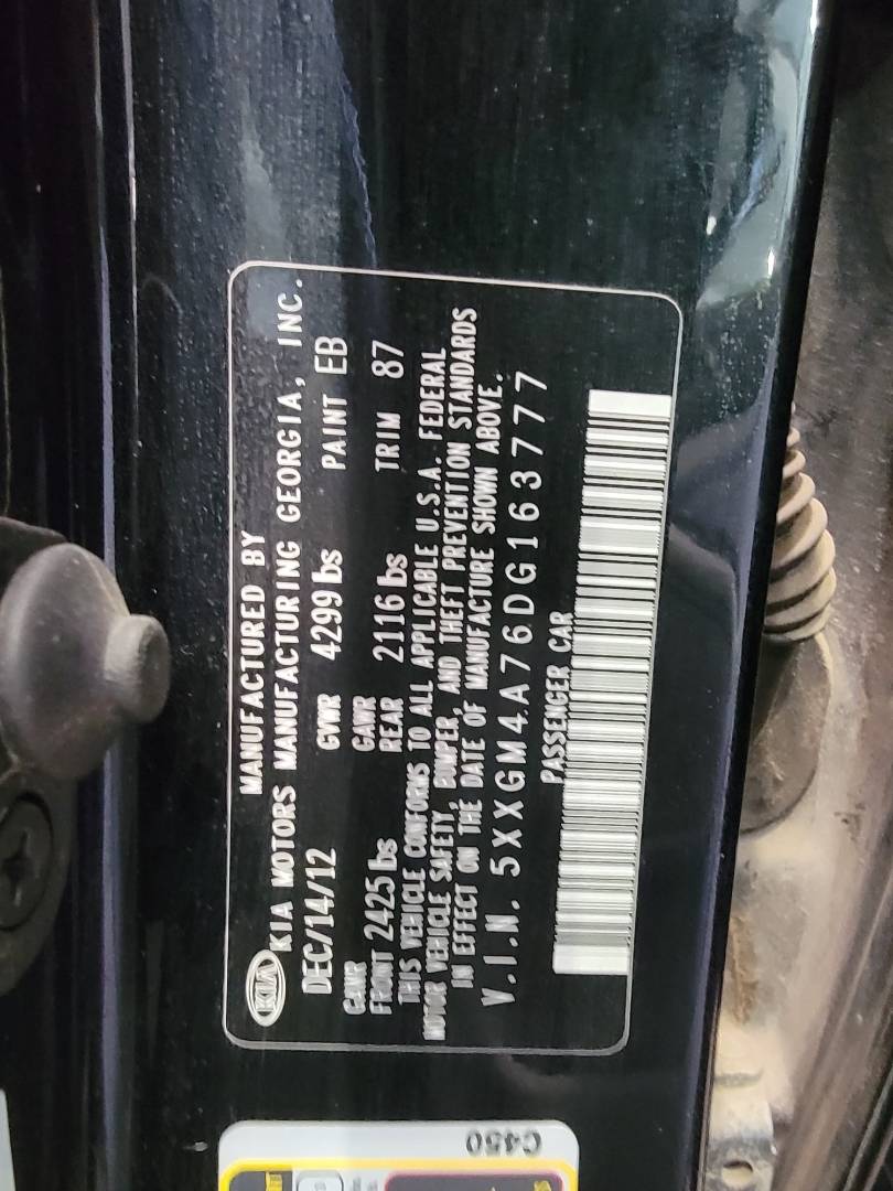 2013 KIA OPTIMA — 256130 Miles — Lot 51710344 — Main - Marhaba Auctions Used Cars - Image 10