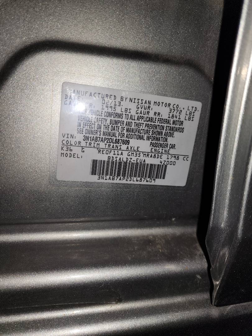 2013 NISSAN SENTRA — 147235 Miles — Lot 38002044 - Marhaba Auctions Used Cars - Image 3