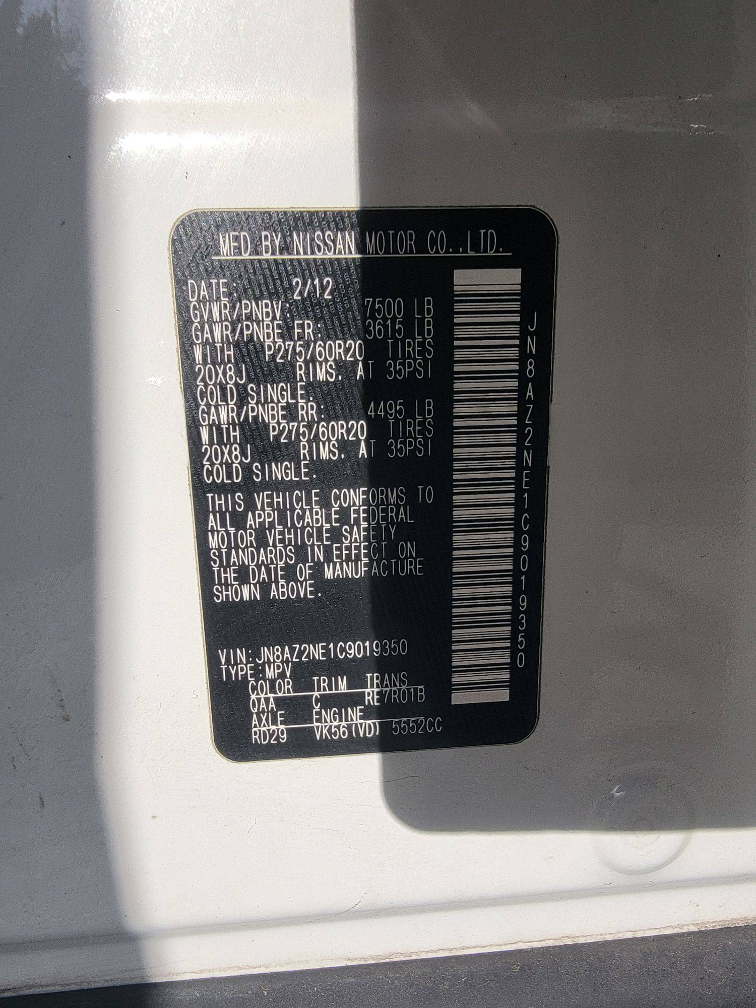 INFINITI QX56 2012 - Marhaba Auction Used Cars - Image 10