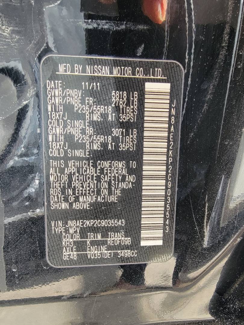 2012 NISSAN QUEST — 215442 Miles — Lot C9035543 — Main - Marhaba Auctions Used Cars - Image 9