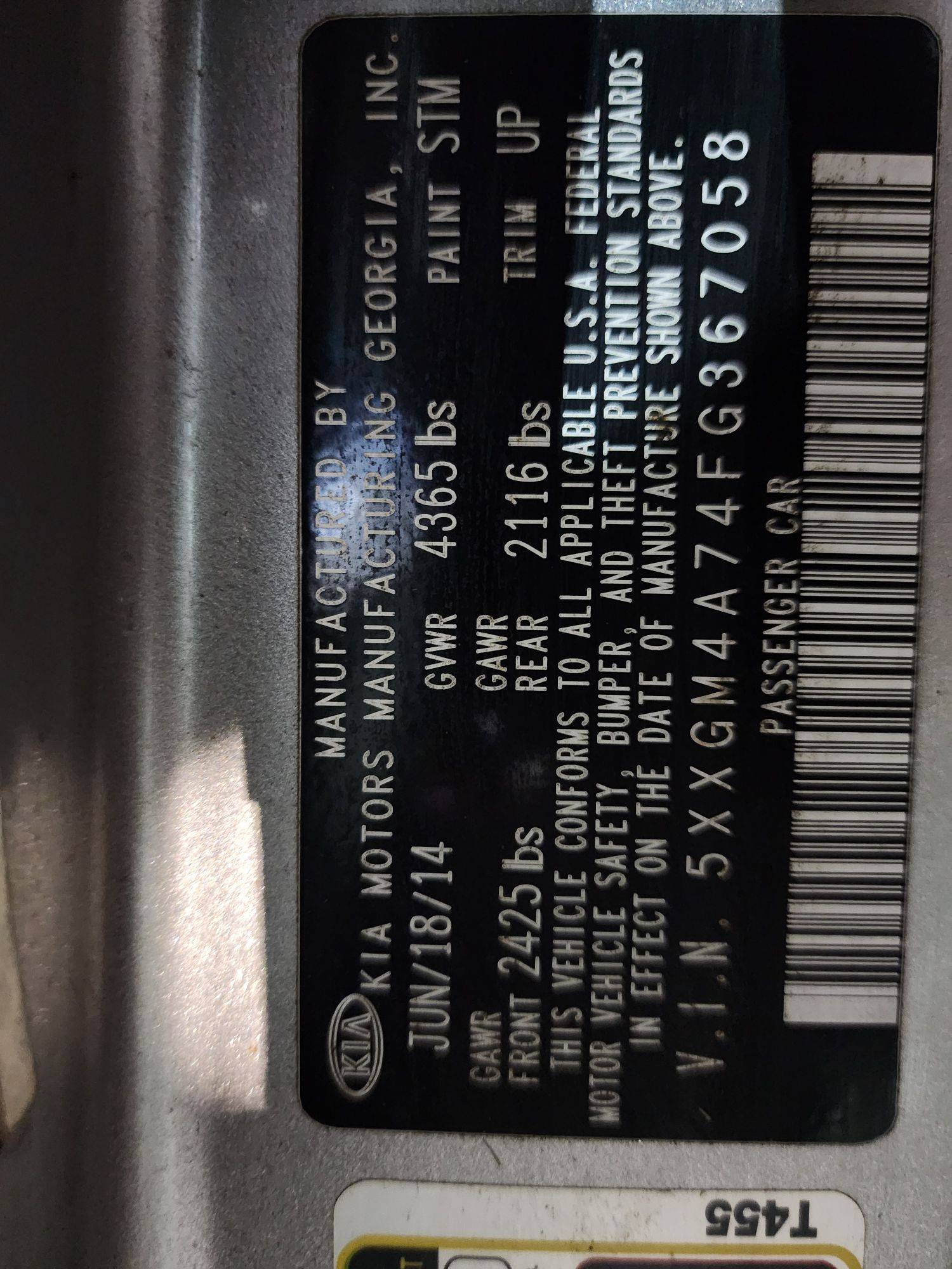 KIA OPTIMA 2015 - Marhaba Auction Used Cars - Image 10