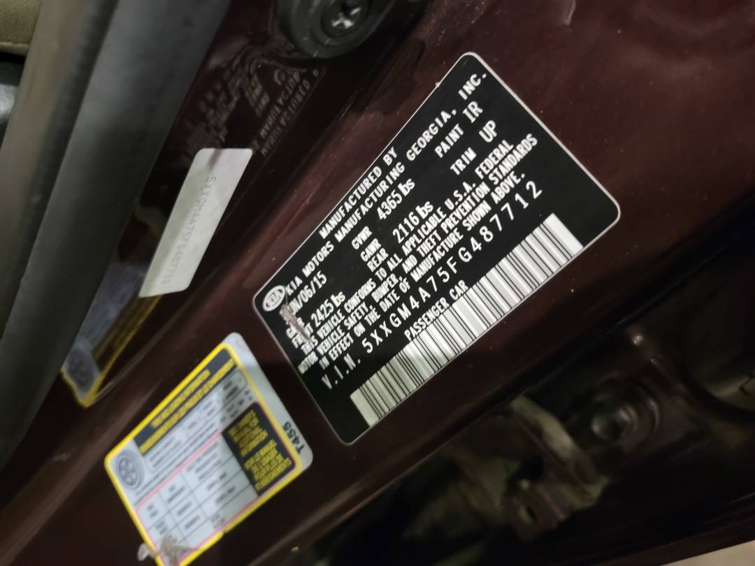 2015 KIA OPTIMA — 197196 Miles — Lot 71364964 — Souq - Marhaba Auctions Used Cars - Image 9