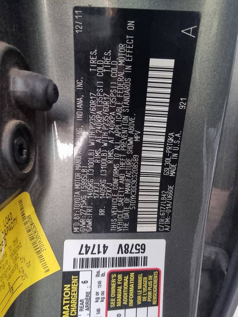 TOYOTA SIENNA 2012 - Marhaba Auction Used Cars - Image 5