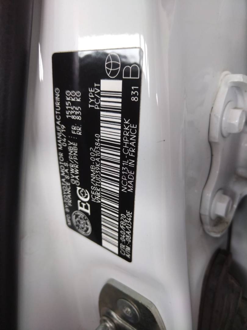 2019 TOYOTA YARIS — 115568 KM — Lot 78025293 - Marhaba Auctions Used Cars - Image 9