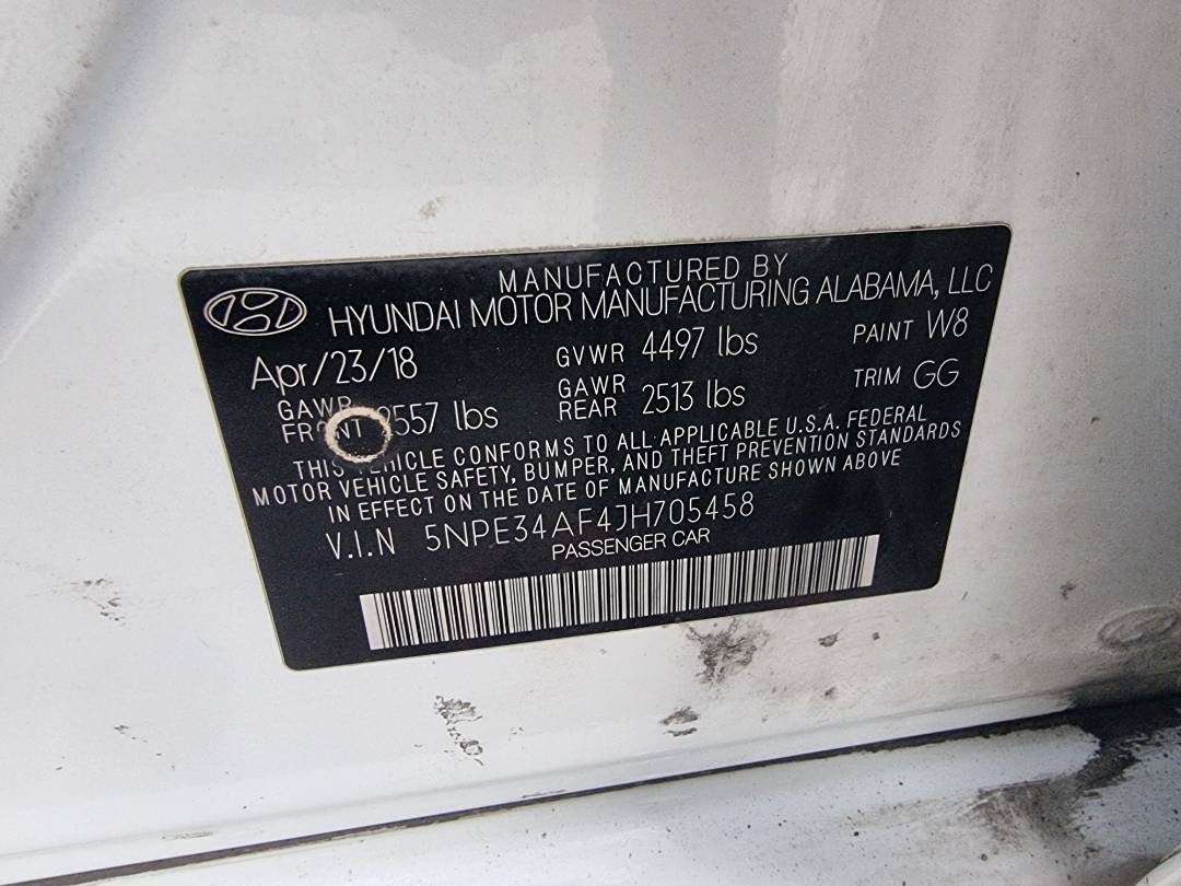 HYUNDAI SONATA SPORT 2018 - Marhaba Auction Used Cars - Image 9