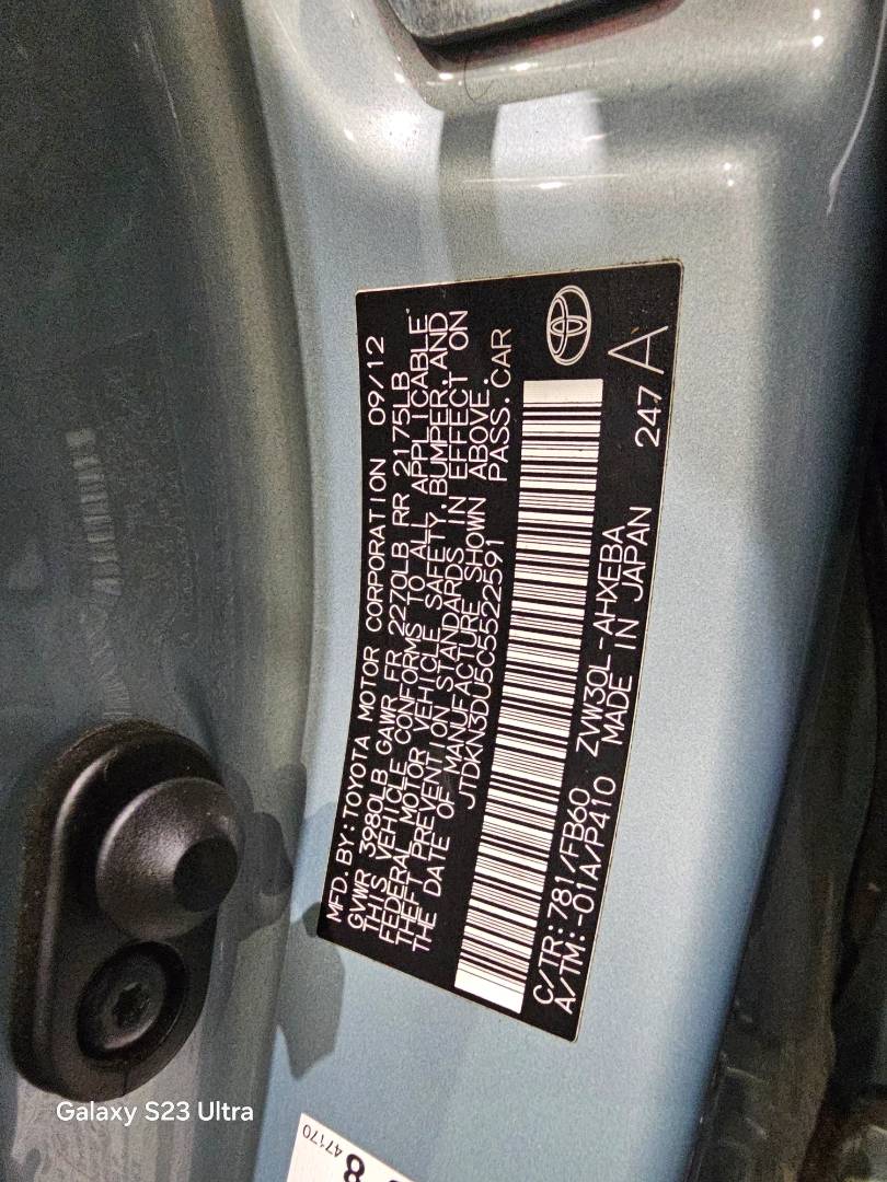 2012 TOYOTA PRIUS — 273513 Miles — Lot C5522591 — Main - Marhaba Auctions Used Cars - Image 10