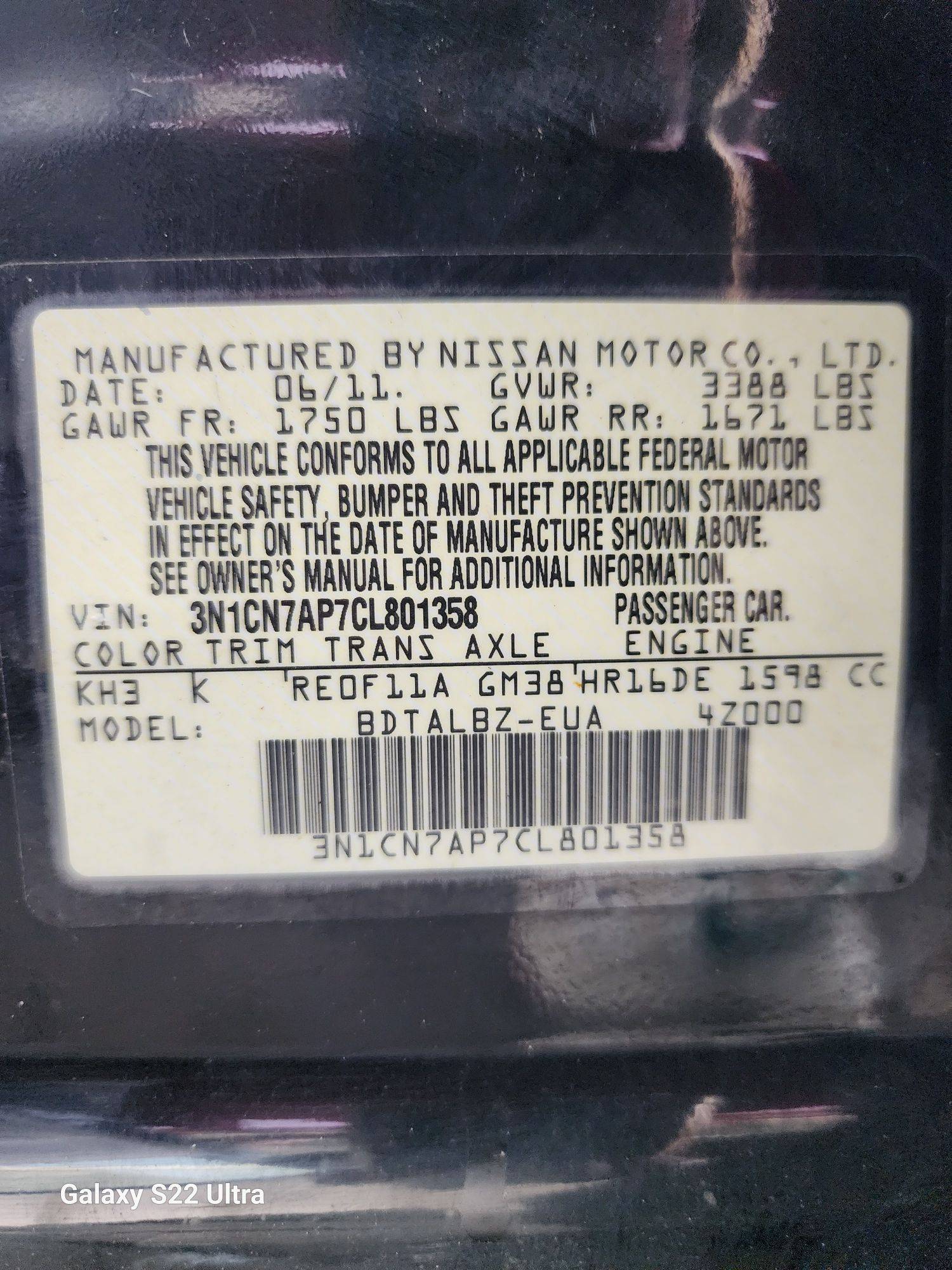 2012 NISSAN VERSA — 96709 Miles — Lot 40546604 - Marhaba Auctions Used Cars - Image 9