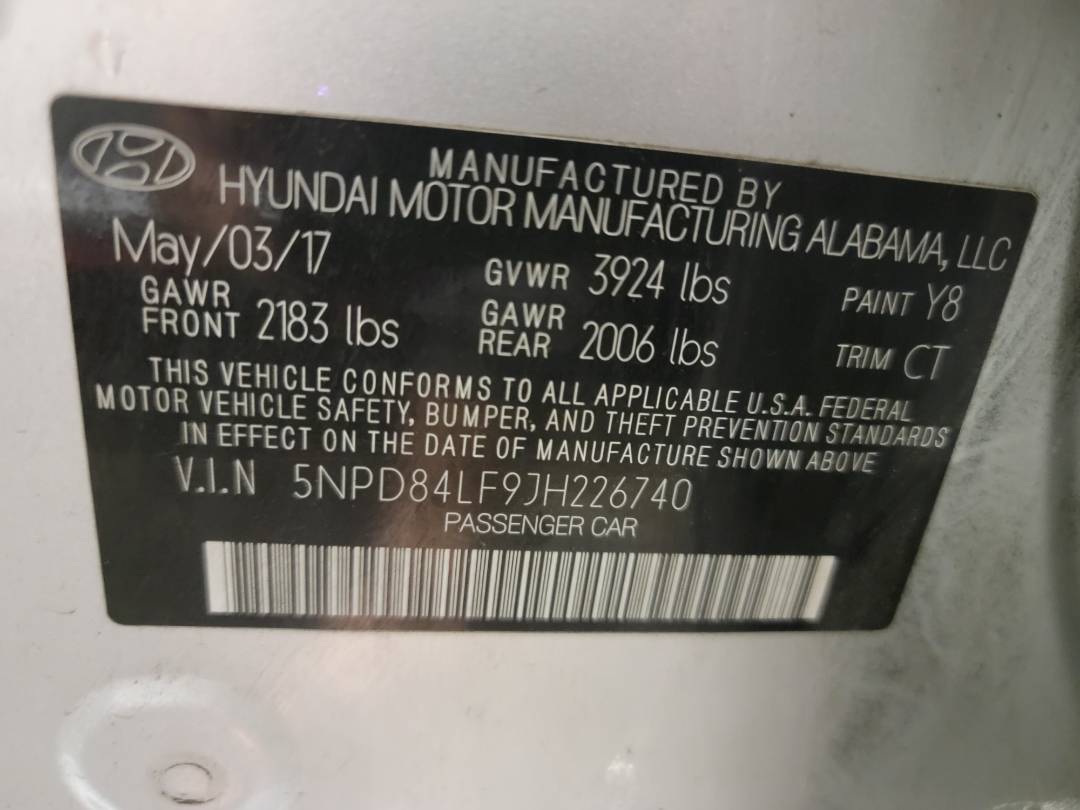 2018 HYUNDAI ELANTRA — 266027 Miles — Lot 37834784 - Marhaba Auctions Used Cars - Image 8