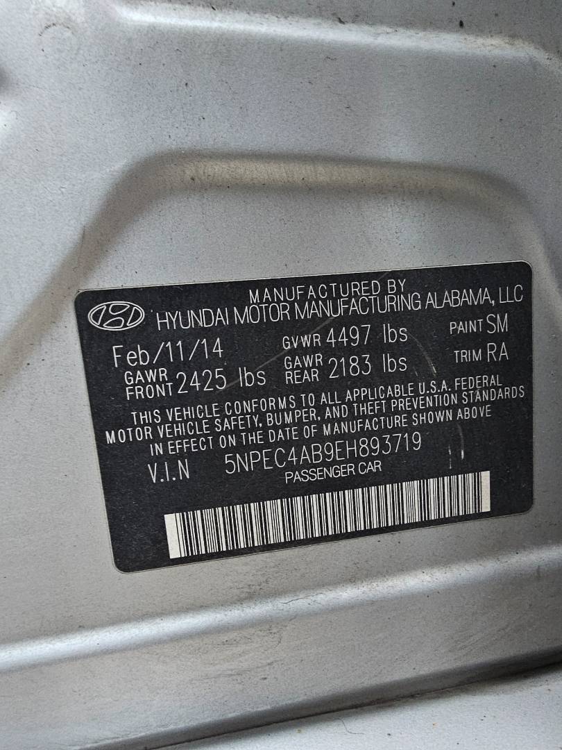 2014 HYUNDAI SONATA — 121469 Miles — Lot EH893719 — Souq - Marhaba Auctions Used Cars - Image 11