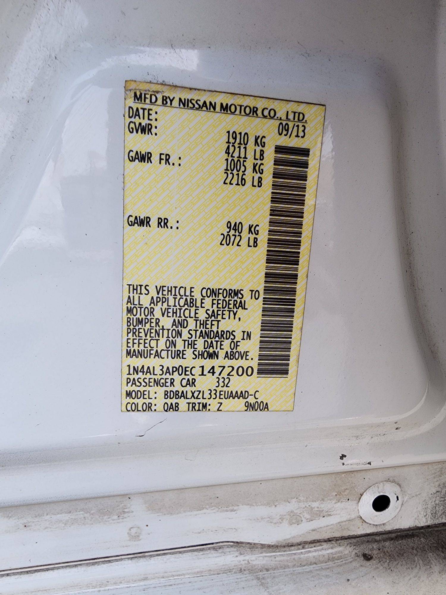 2014 NISSAN ALTIMA — 199638 Miles — Lot 54995464 — Souq - Marhaba Auctions Used Cars - Image 10