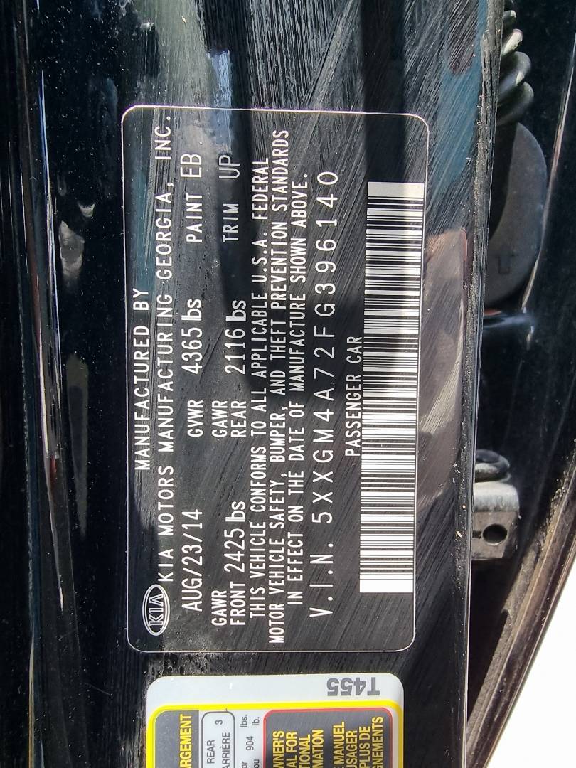 2015 KIA OPTIMA — 88294 Miles — Lot 38432242 — Ind. 12 - Marhaba Auctions Used Cars - Image 7