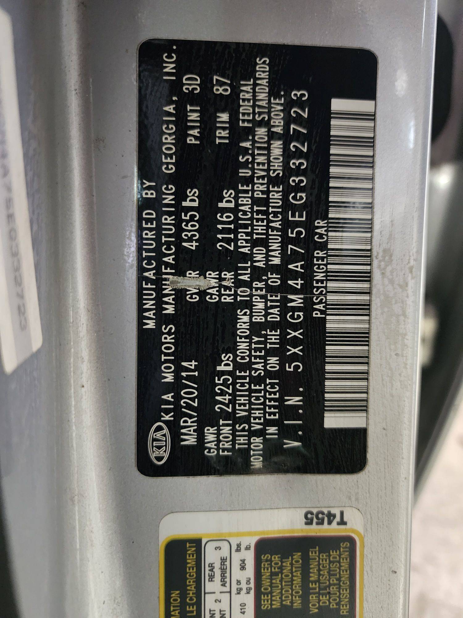 KIA OPTIMA 2014 - Marhaba Auction Used Cars - Image 10