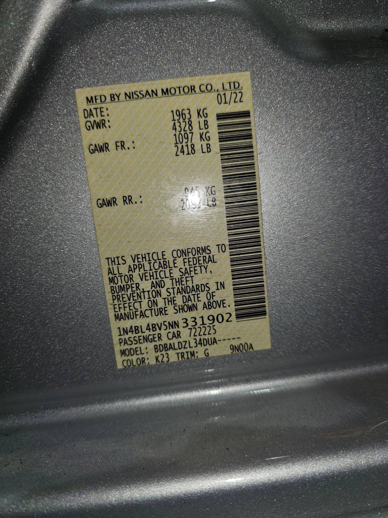 NISSAN ALTIMA 2022 - Marhaba Auction Used Cars - Image 10