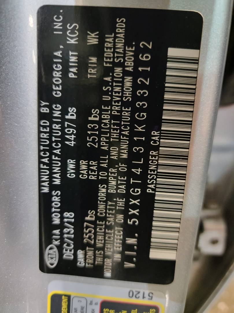 2019 KIA OPTIMA — 77171 Miles — Lot 67730763 - Marhaba Auctions Used Cars - Image 9