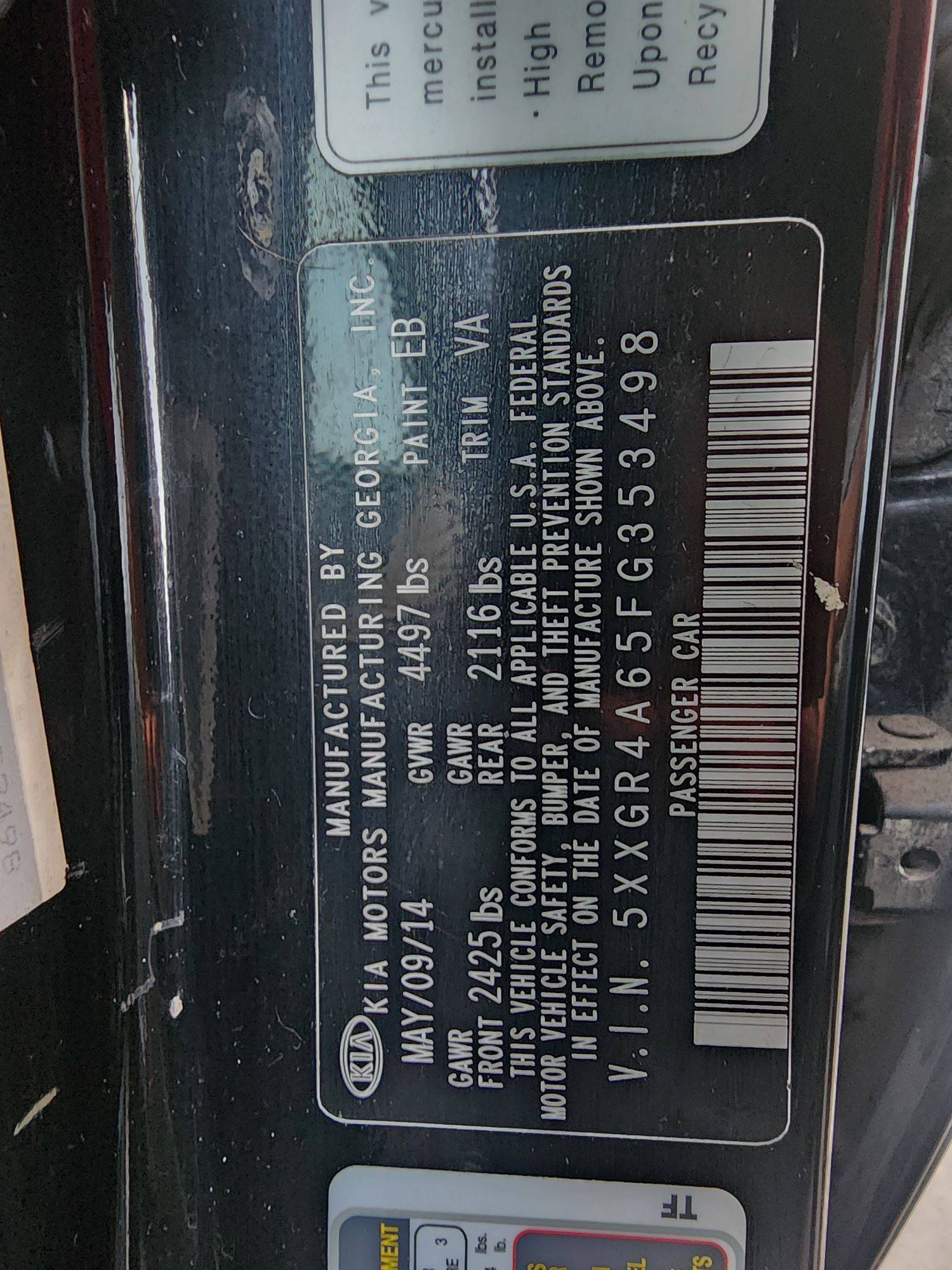 2015 KIA OPTIMA — 138648 Miles — Lot 87223134 — Main - Marhaba Auctions Used Cars - Image 11