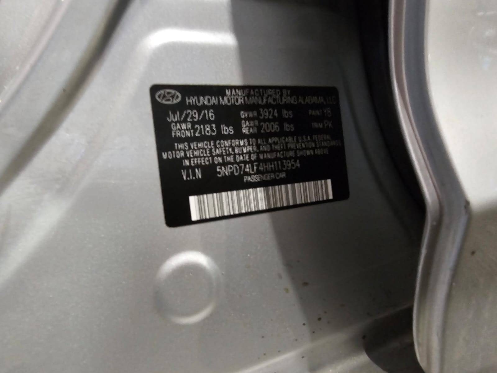HYUNDAI ELANTRA 2017 - Marhaba Auction Used Cars - Image 10