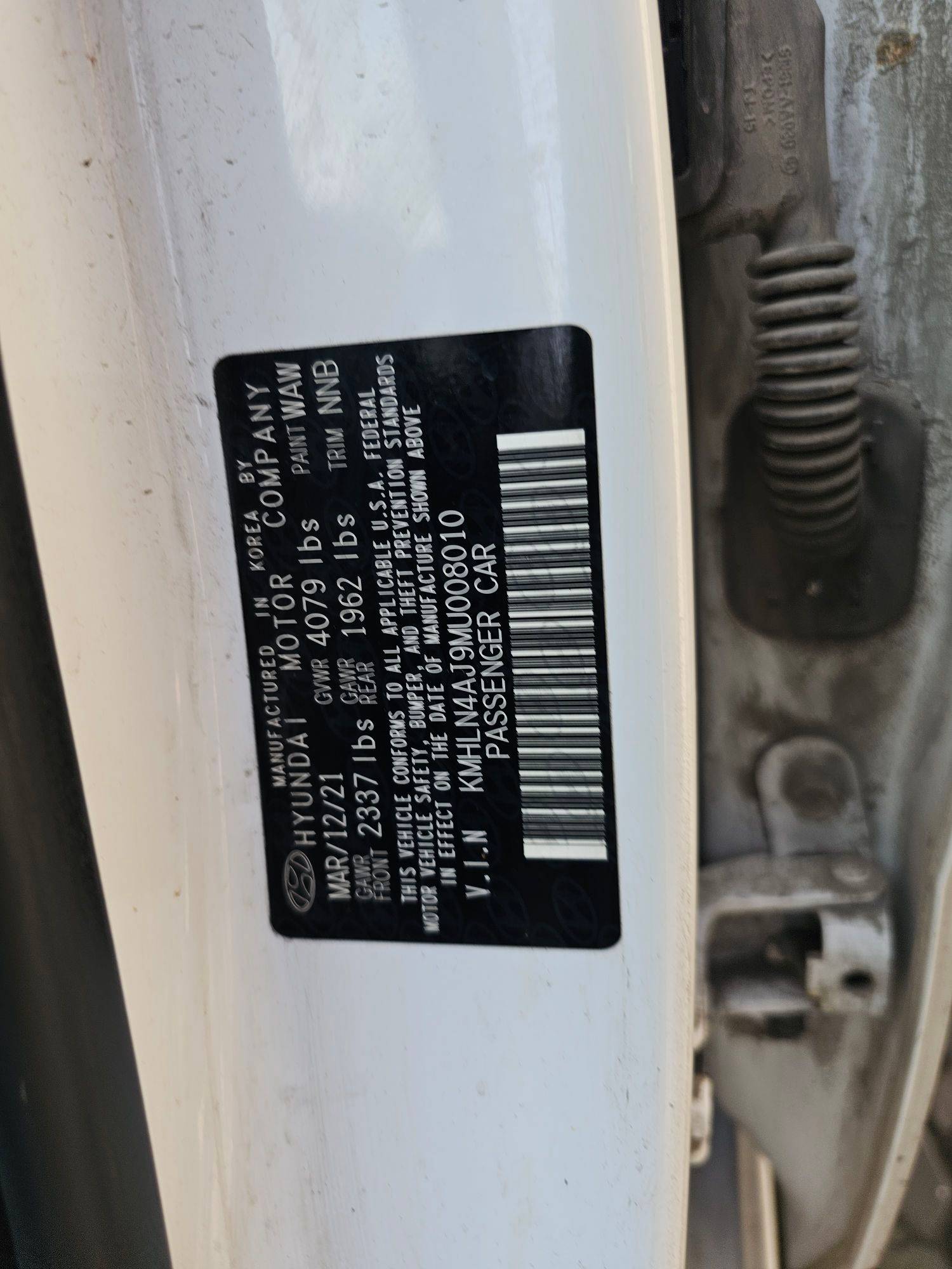 HYUNDAI ELANTRA 2021 - Marhaba Auction Used Cars - Image 10