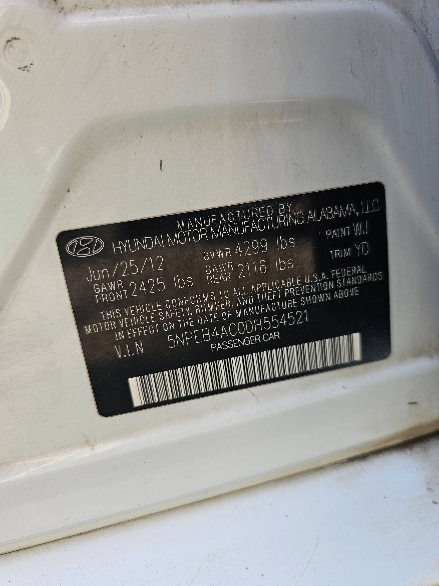 2013 HYUNDAI SONATA — 169584 Miles — Lot B4AC0DH554521 — Main - Marhaba Auctions Used Cars - Image 9