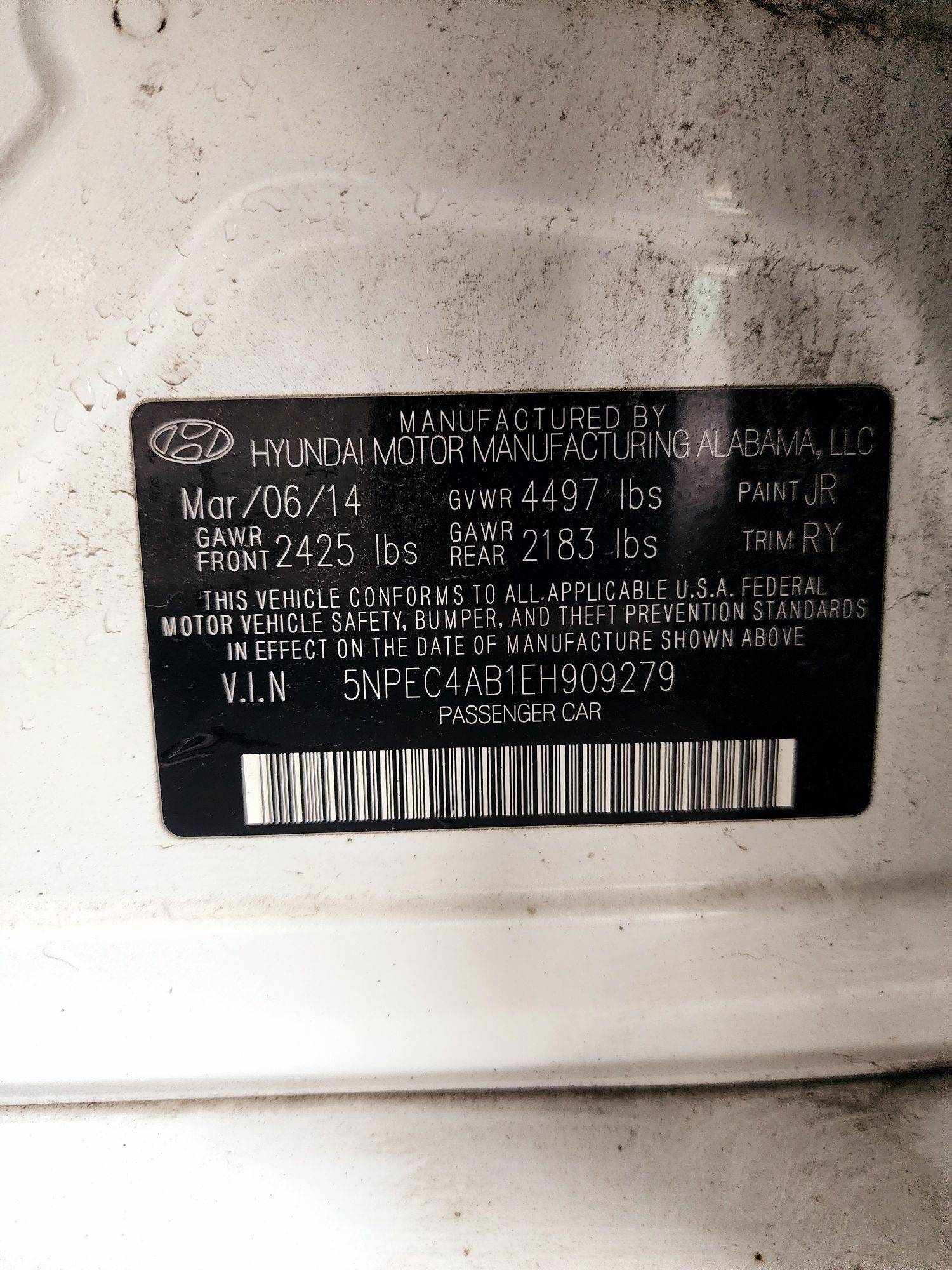 2014 HYUNDAI SONATA — 52577 Miles — Lot 80281324 — Souq - Marhaba Auctions Used Cars - Image 10