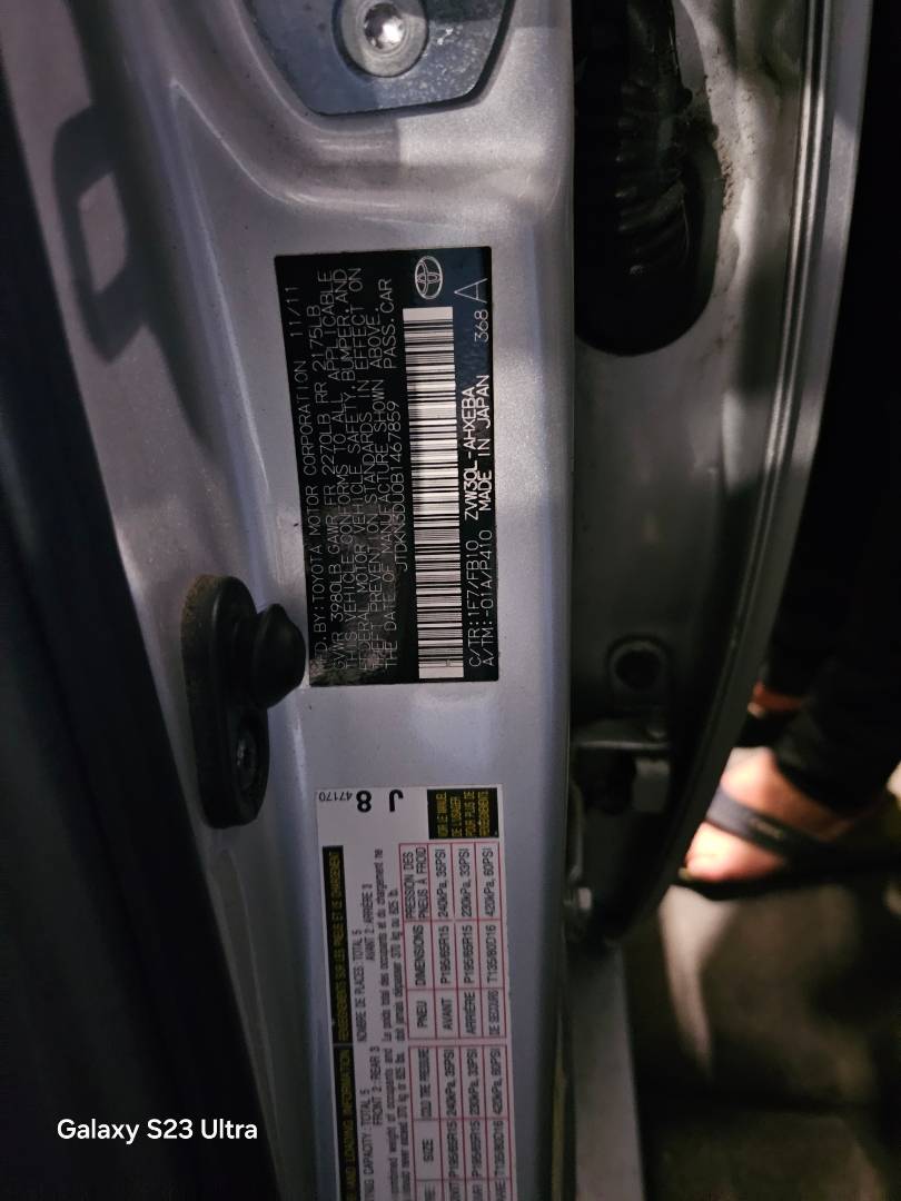 2011 TOYOTA PRIUS — 168374 Miles — Lot B1467859 — Main - Marhaba Auctions Used Cars - Image 8