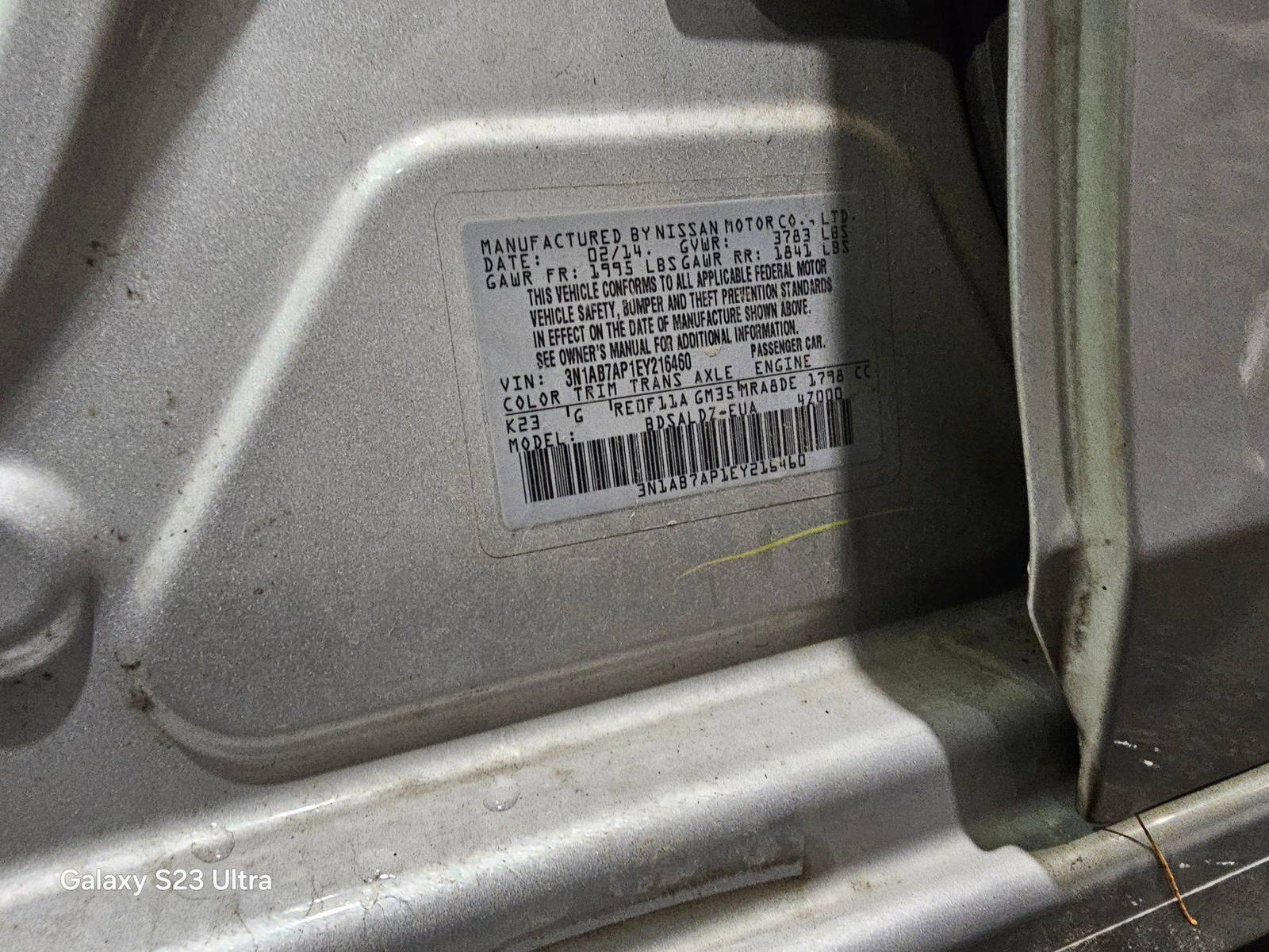 2014 NISSAN SENTRA — 124409 Miles — Lot 216460 — Main - Marhaba Auctions Used Cars - Image 10