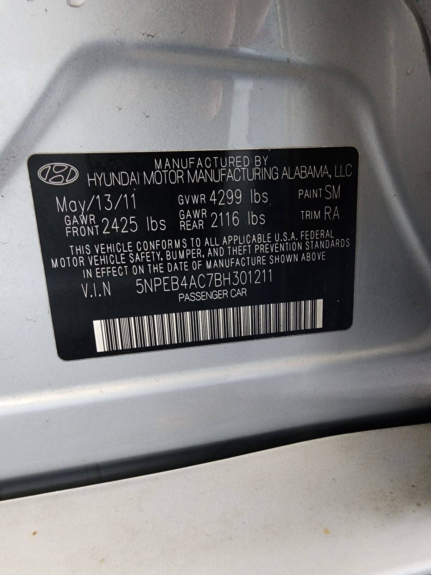 2011 HYUNDAI SONATA — 171904 Miles — Lot 50886704 — Souq - Marhaba Auctions Used Cars - Image 9