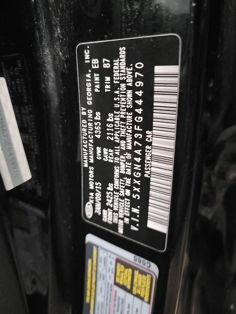 2015 KIA OPTIMA — 123641 Miles — Lot FG444970 — Main - Marhaba Auctions Used Cars - Image 10
