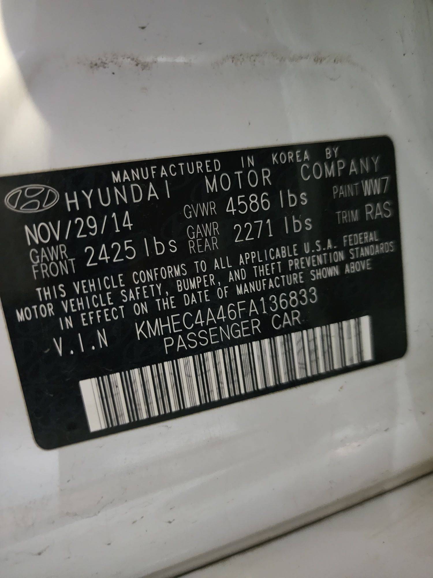 HYUNDAI SONATA 2015 - Marhaba Auction Used Cars - Image 10