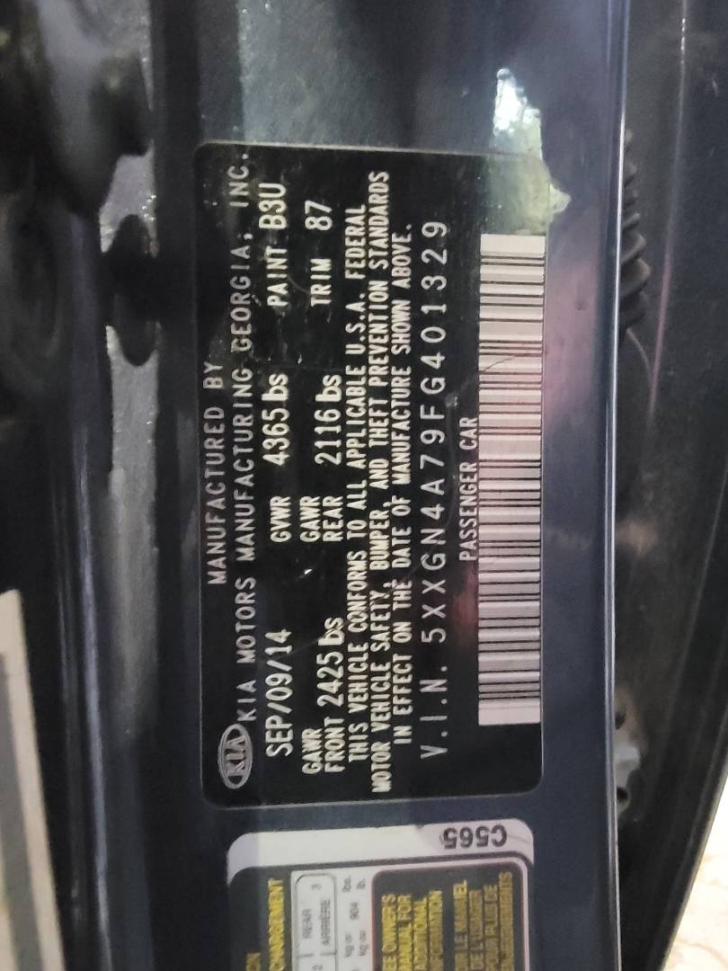2015 KIA OPTIMA — 119680 Miles — Lot 39318282 — Main - Marhaba Auctions Used Cars - Image 11