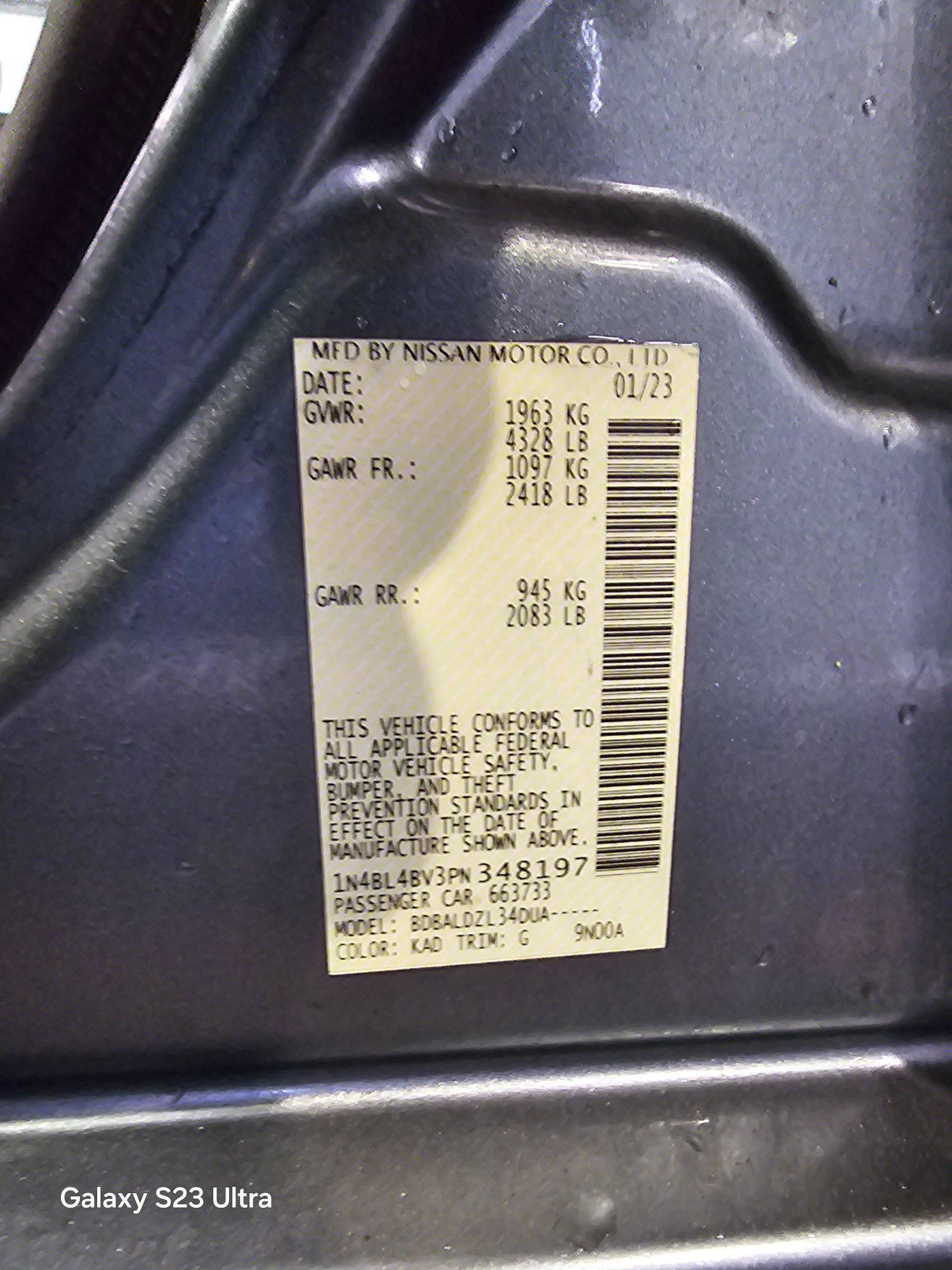 NISSAN ALTIMA 2023 - Marhaba Auction Used Cars - Image 10