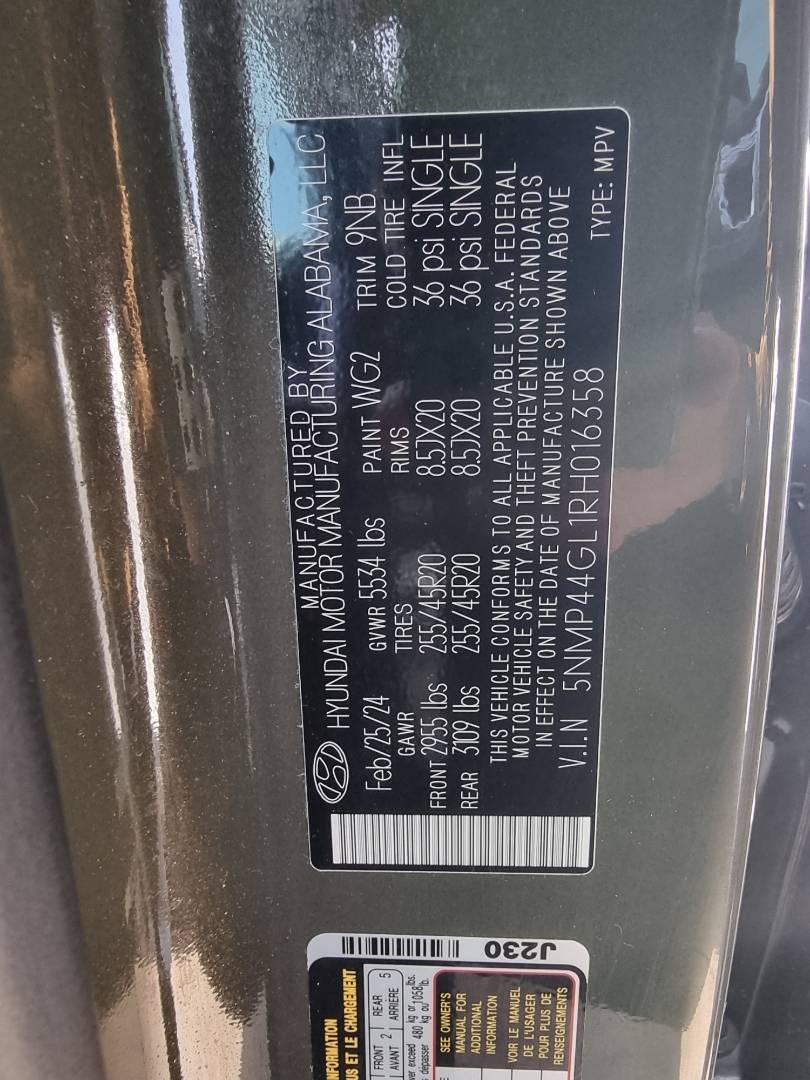 HYUNDAI SANTA FE LIMITED 2024 - Marhaba Auction Used Cars - Image 8