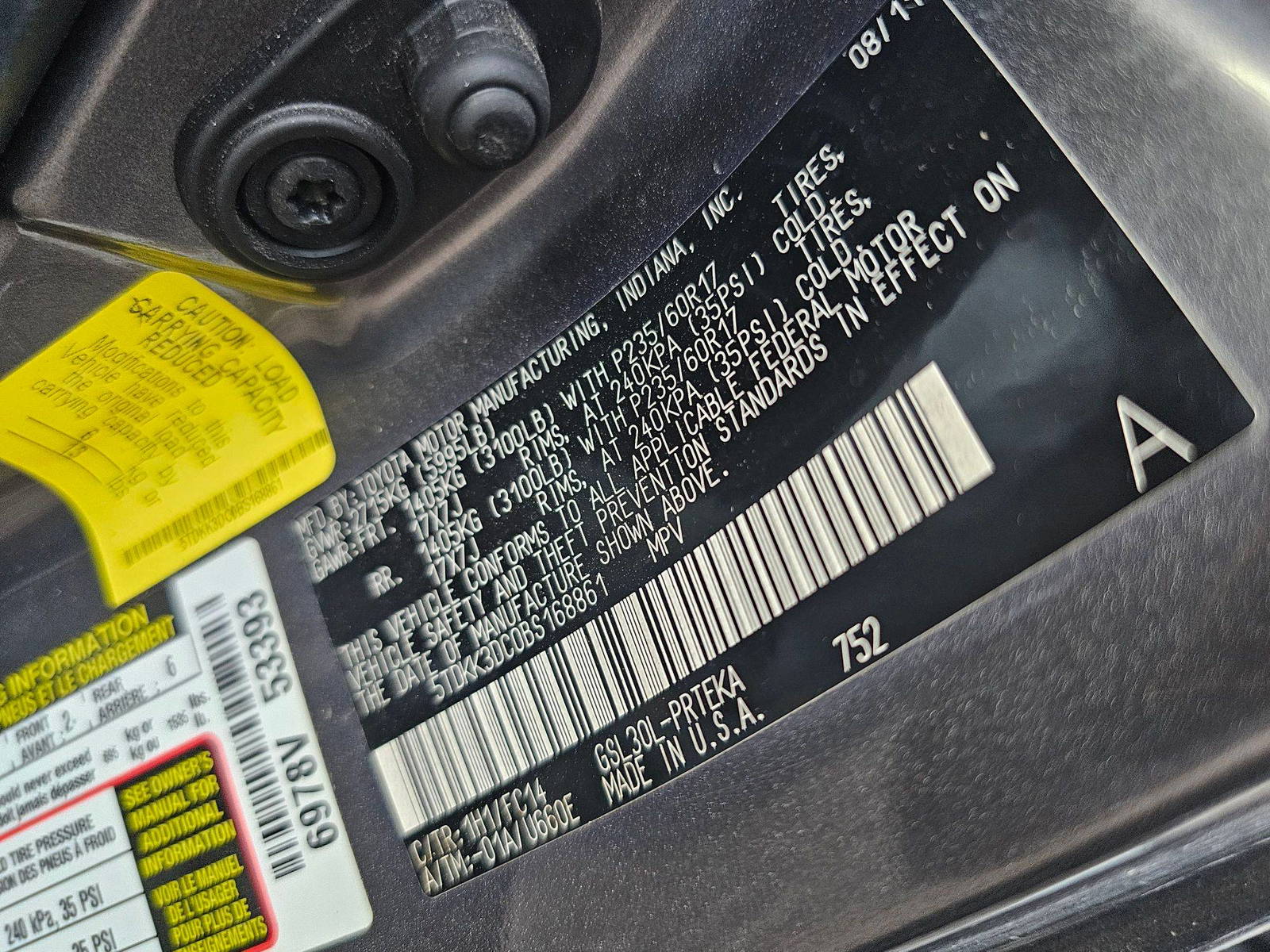 2011 TOYOTA SIENNA — 238554 Miles — Lot C0BS168861 — Main - Marhaba Auctions Used Cars - Image 9