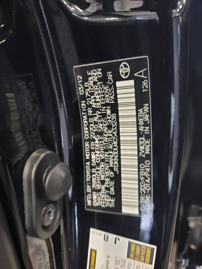 2012 TOYOTA PRIUS — 189277 Miles — Lot C5433238 — Main - Marhaba Auctions Used Cars - Image 10