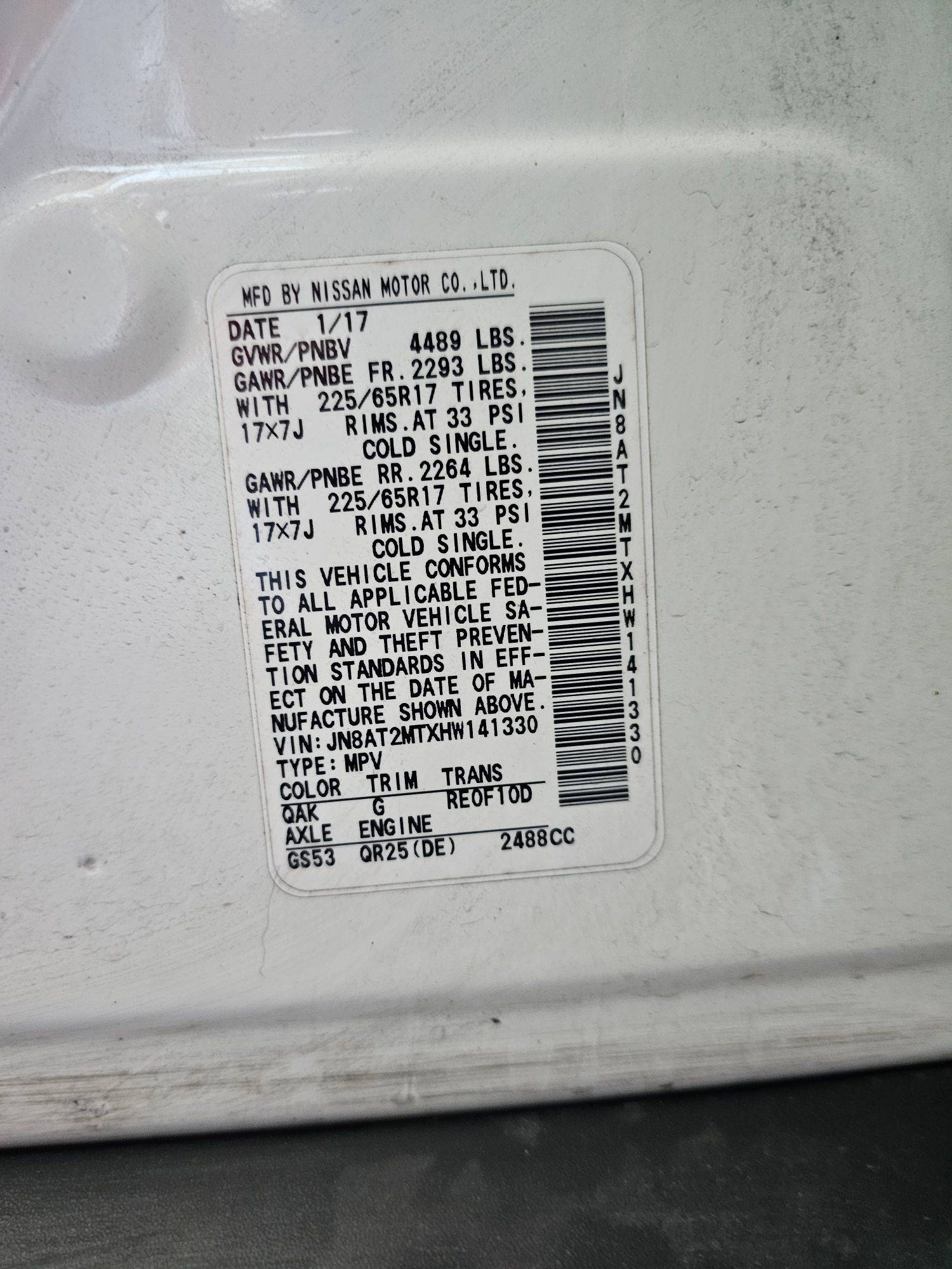 NISSAN ROGUE 2017 - Marhaba Auction Used Cars - Image 8