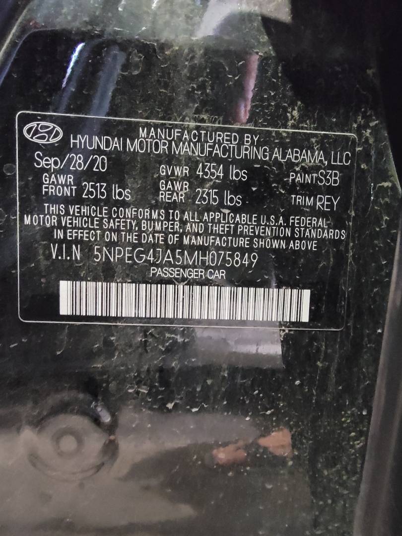 2021 HYUNDAI SONATA — 71251 Miles — Lot 39740944 — Main - Marhaba Auctions Used Cars - Image 10