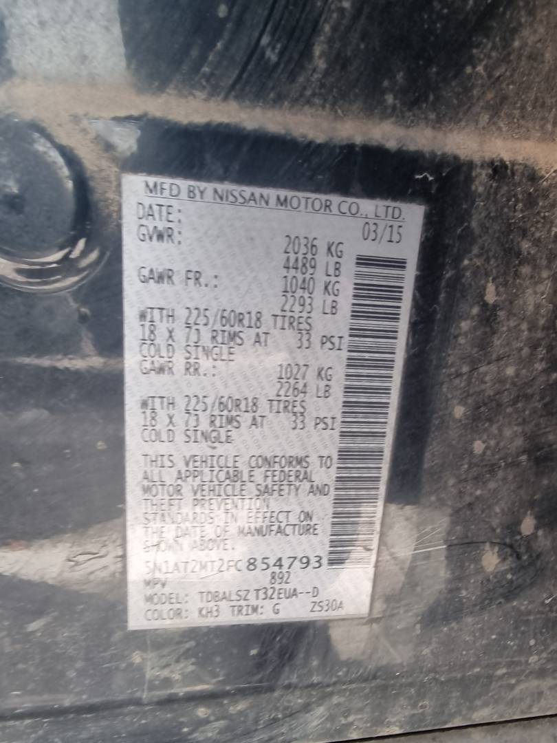 NISSAN ROGUE 2015 - Marhaba Auction Used Cars - Image 8