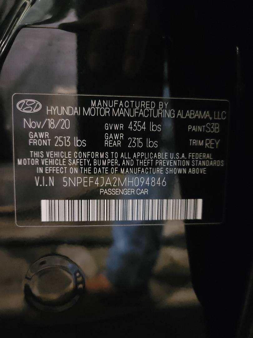 2021 HYUNDAI SONATA — 45101 Miles — Lot 2MH094846 — Main - Marhaba Auctions Used Cars - Image 10