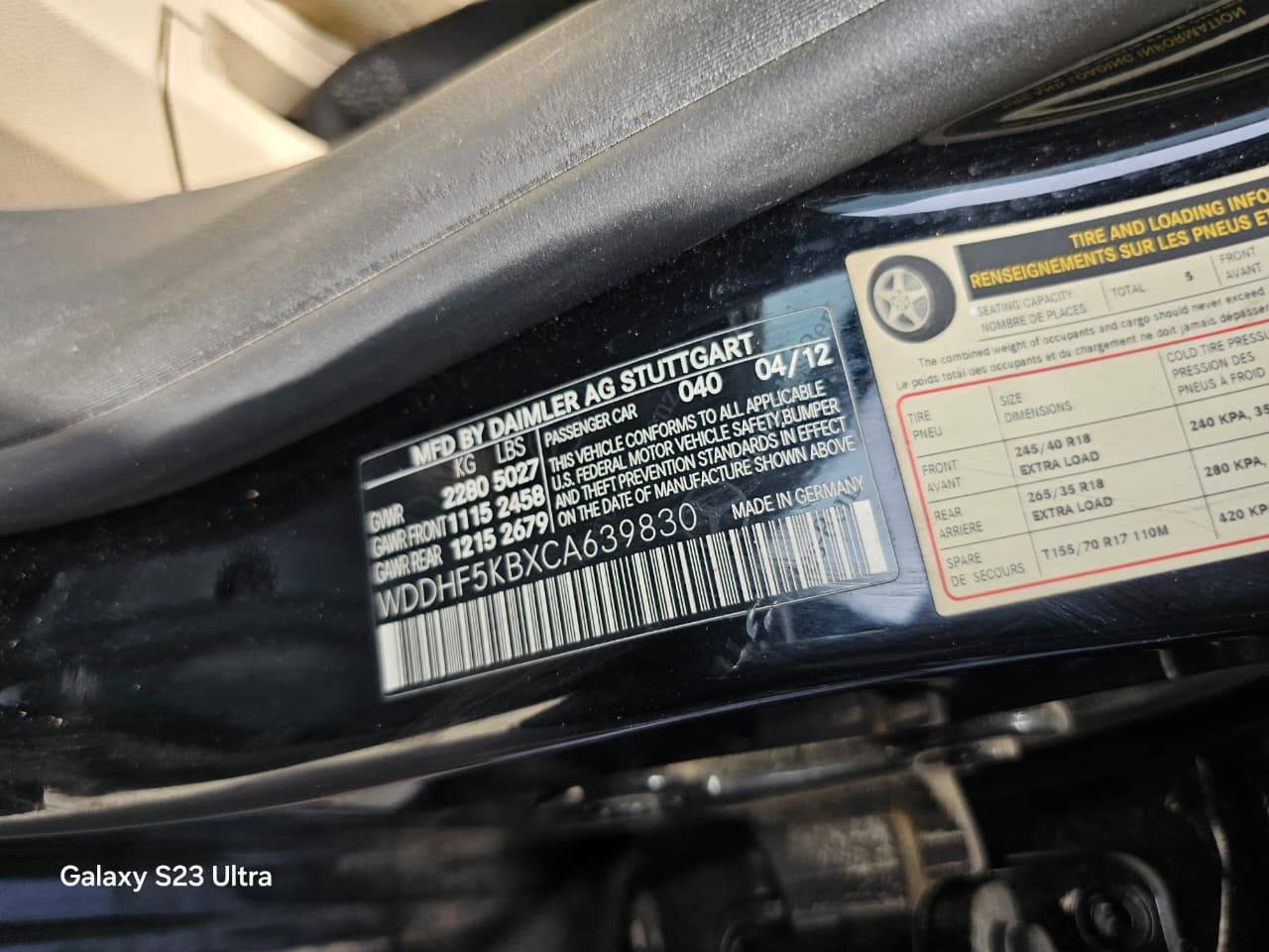 2012 MERCEDES BENZ E 350 — 210541 Miles — Lot CA639830 — Ind. 12 - Marhaba Auctions Used Cars - Image 10