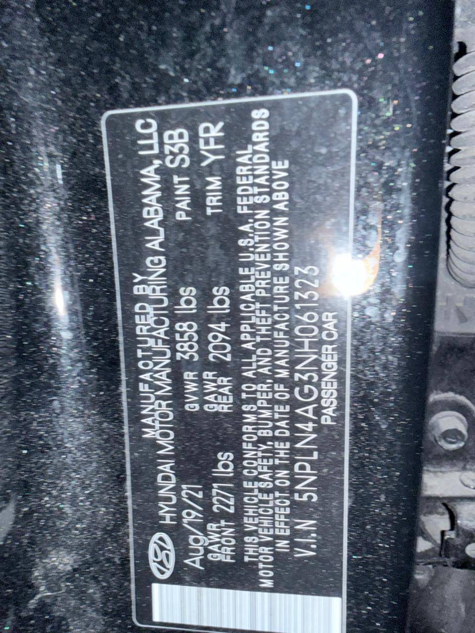 2022 HYUNDAI ELANTRA — 190959 Miles — Lot H061323 — Main - Marhaba Auctions Used Cars - Image 10