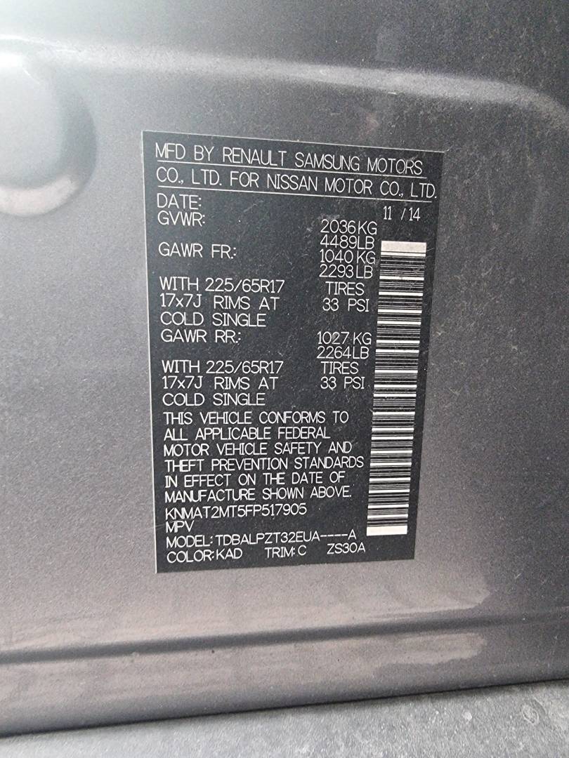 NISSAN ROGUE 2015 - Marhaba Auction Used Cars - Image 10