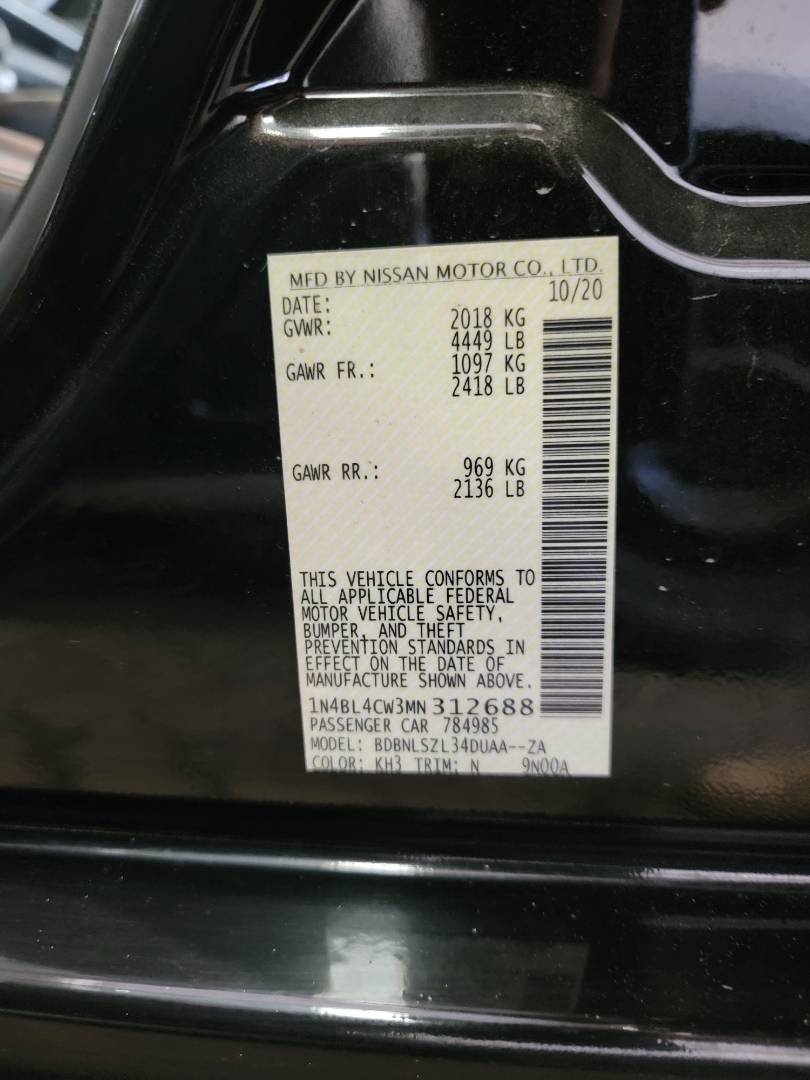 2021 NISSAN ALTIMA — 39360 Miles — Lot N312688 — Main - Marhaba Auctions Used Cars - Image 11