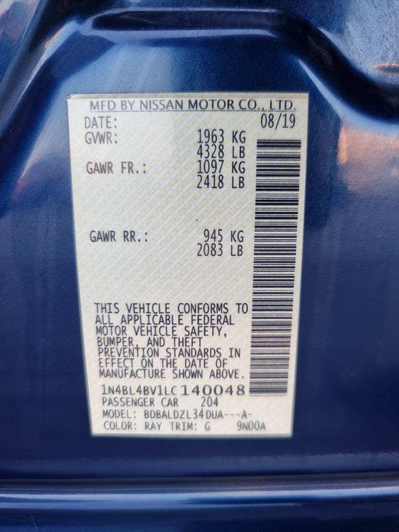 2020 NISSAN ALTIMA — 72291 Miles — Lot C140048 — Main - Marhaba Auctions Used Cars - Image 9