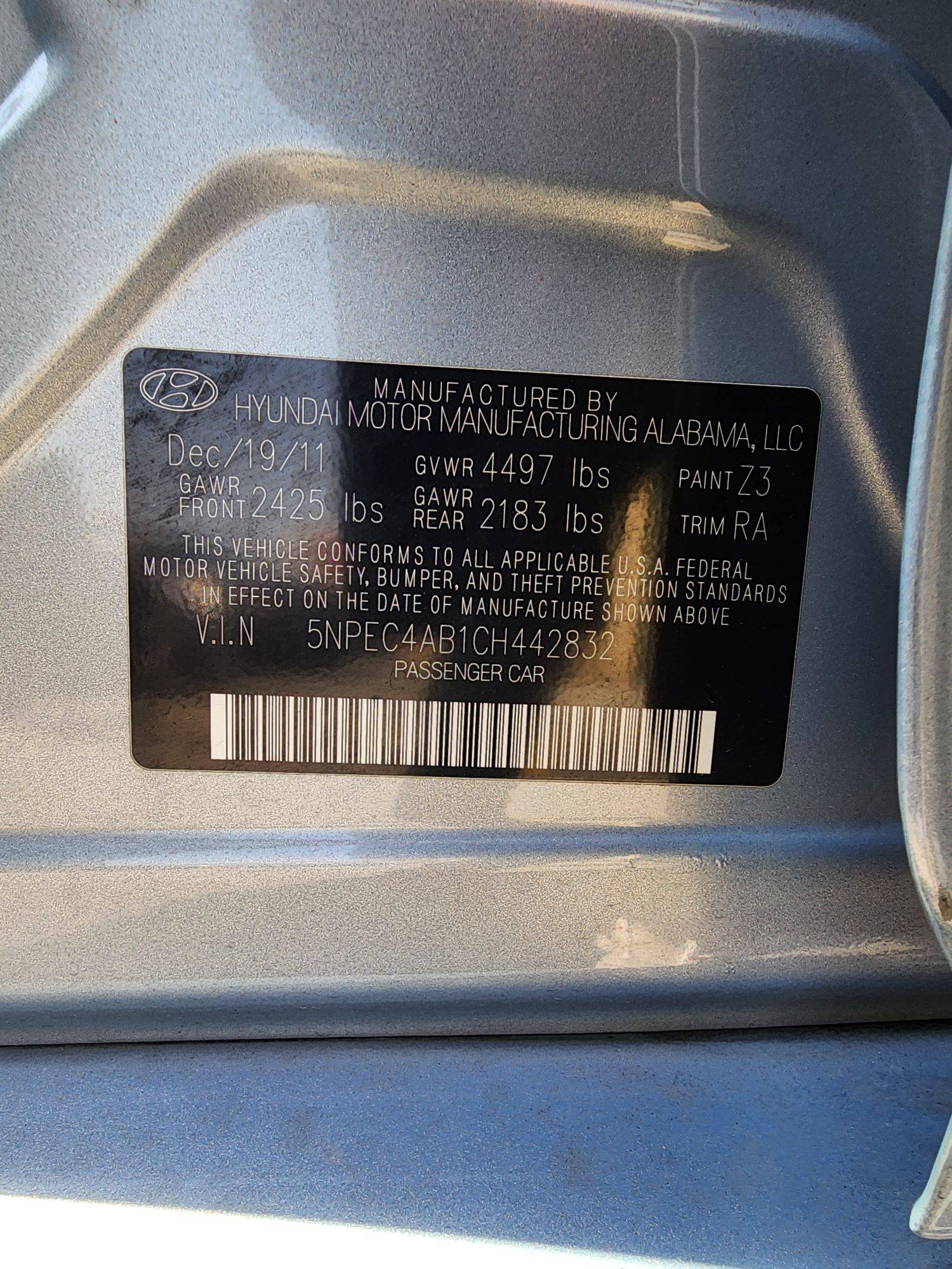 2012 HYUNDAI SONATA — 164563 Miles — Lot 64063004 — Souq - Marhaba Auctions Used Cars - Image 11
