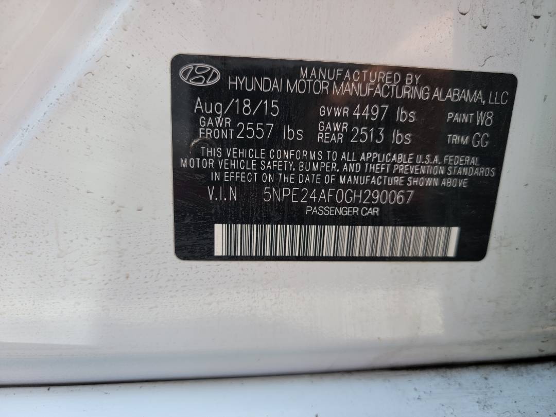 2016 HYUNDAI SONATA — 150493 Miles — Lot H290067 — Main - Marhaba Auctions Used Cars - Image 7