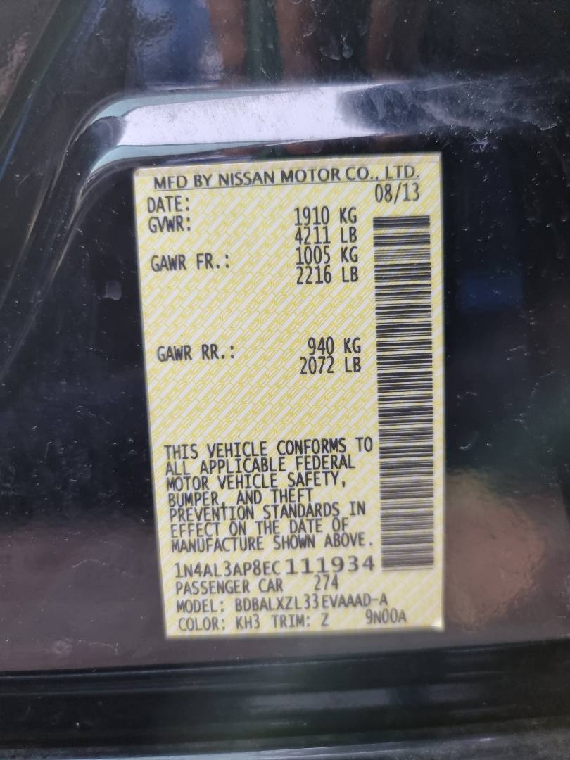 2014 NISSAN ALTIMA — 127995 Miles — Lot EC111934 — Ind. 12 - Marhaba Auctions Used Cars - Image 10
