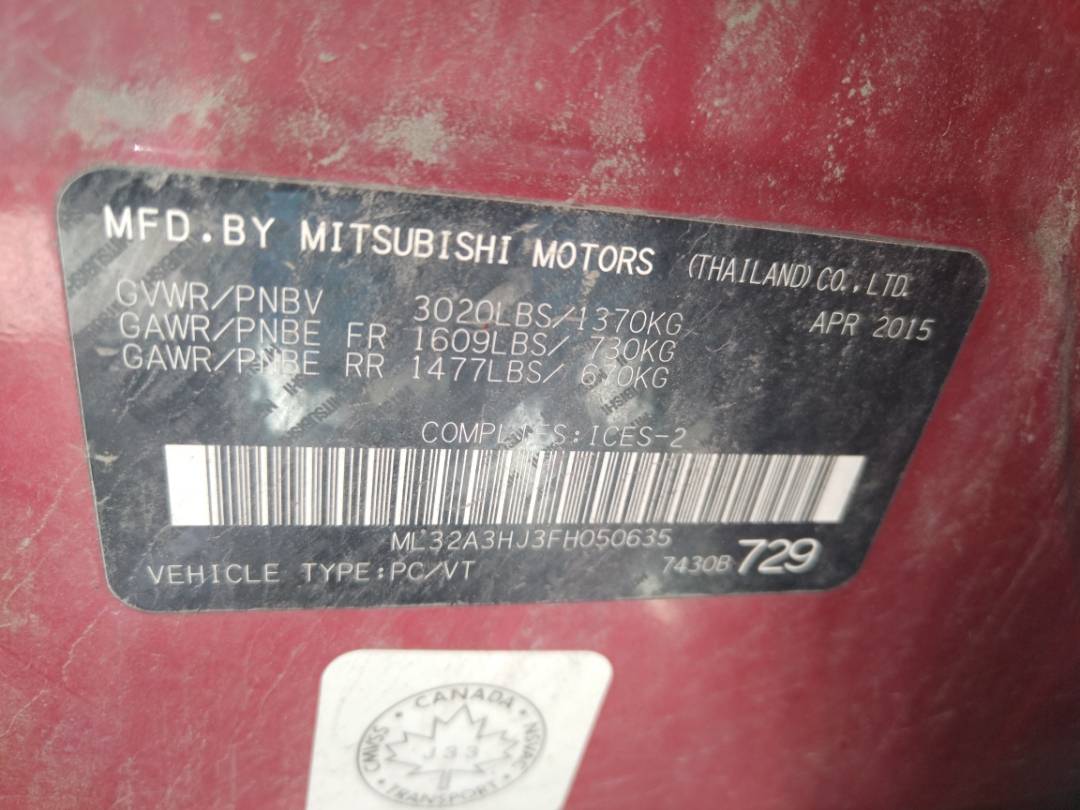 2015 MITSUBISHI MIRAGE — 149909 KM — Lot 050635 - Marhaba Auctions Used Cars - Image 7
