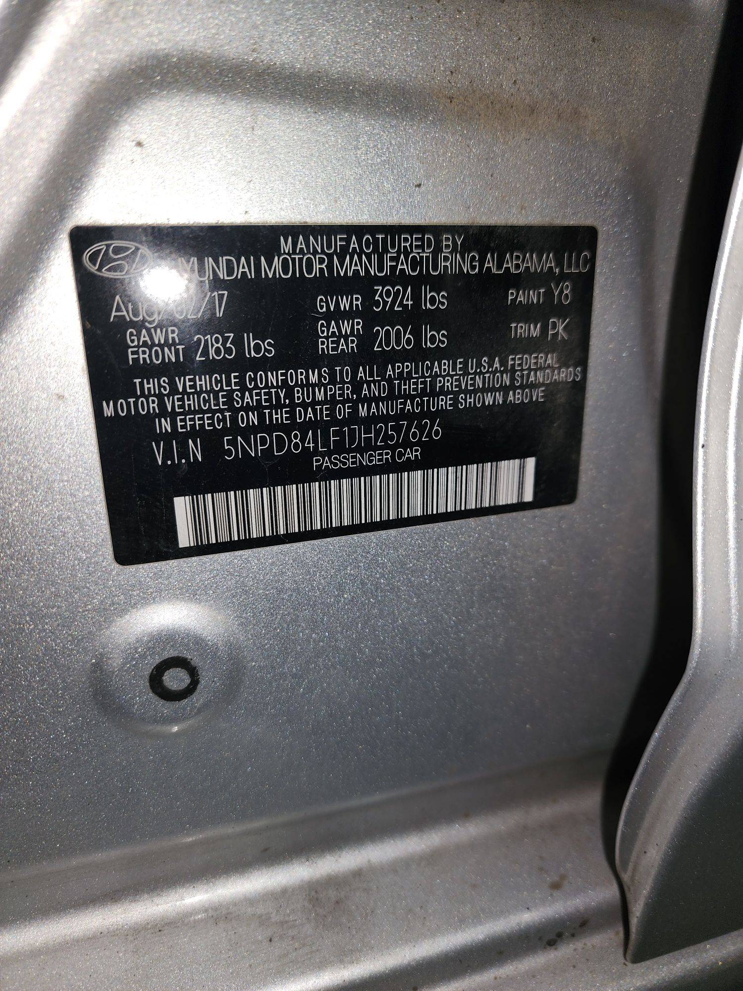 HYUNDAI ELANTRA 2018 - Marhaba Auction Used Cars - Image 10