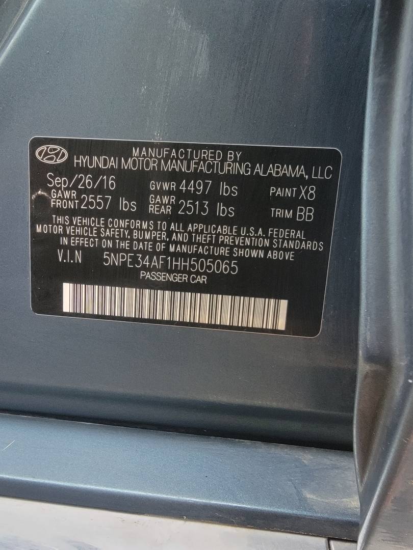 2017 HYUNDAI SONATA — 66409 Miles — Lot 1HH505065 — Main - Marhaba Auctions Used Cars - Image 10