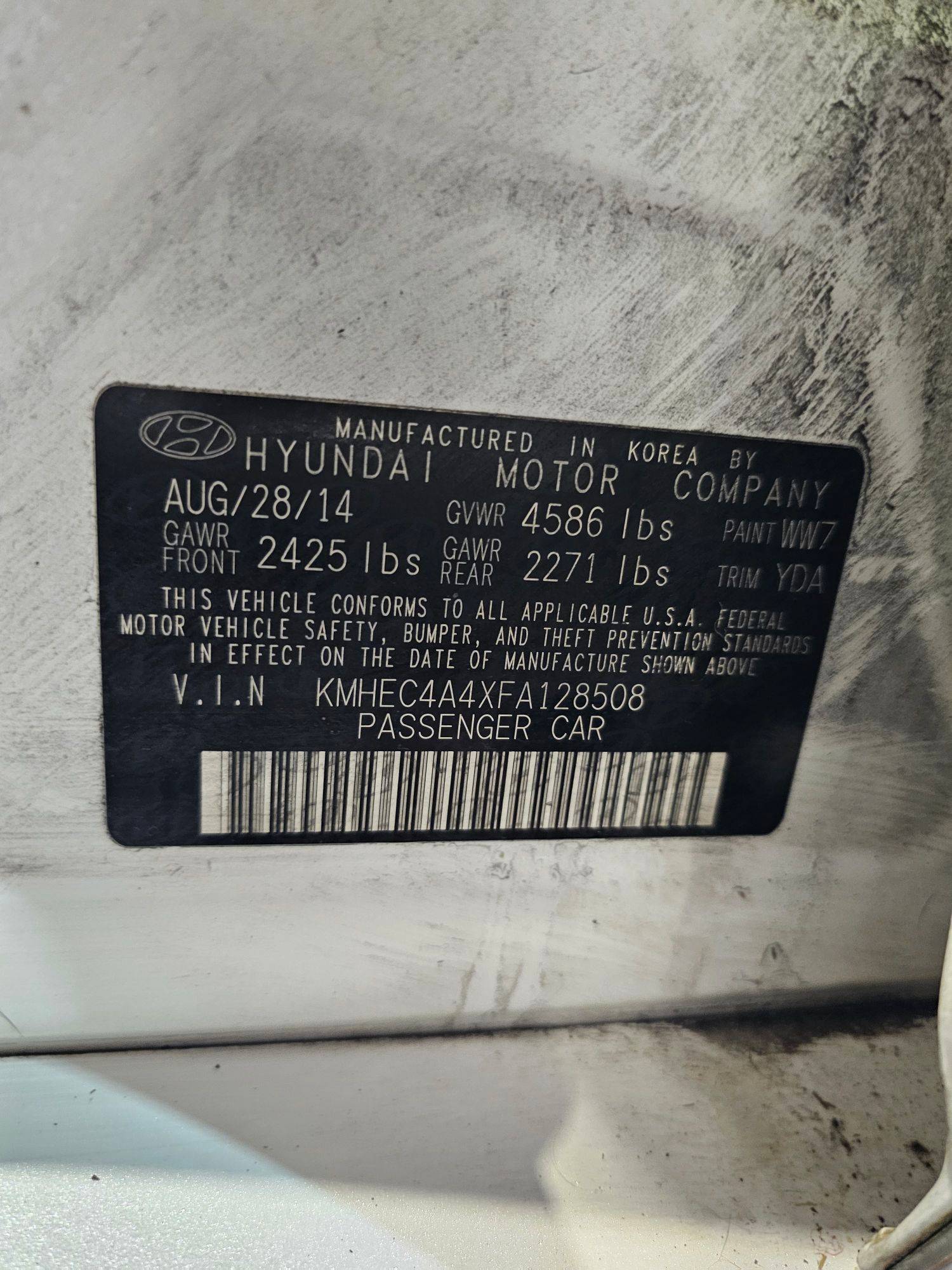 2015 HYUNDAI SONATA — 146289 Miles — Lot 98699395 — Main - Marhaba Auctions Used Cars - Image 9
